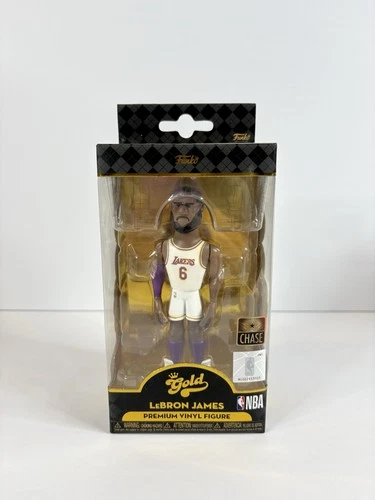 Funko Gold Premium Vinyl NBA LEBRON JAMES CHASE Figure White Jersey Lakers New