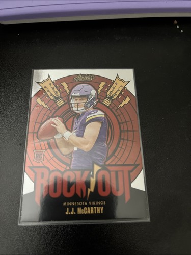 2024 Panini Absolute - Rock Out J.J. McCarthy #RO-JMY Spectrum Red /150 (RC)