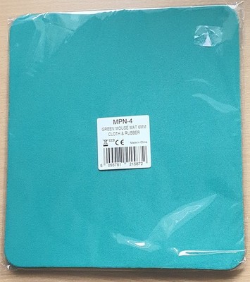 Markenlose MPN-4 grüne Mausmatte 6 mm Tuch und Gummi neu versiegelt