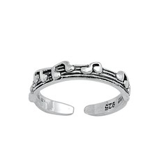 Bague bout réglable / bague midi en argent sterling billets de musique