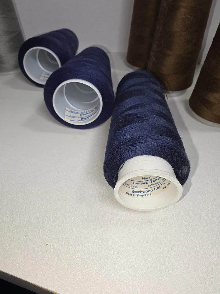 Lot of 11 Serger Overlock Sewing Thread Cones Multi-Color Bulk Spools - Image 2 of 4