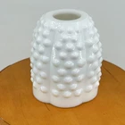 Vintage White Milk Glass Fenton Hobnail Fairy Lamp Top Only