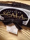 Sun Hat Scala Hat Handmade Wide Brim Size M Beige W/ Black Hatband And Logo — photo 8