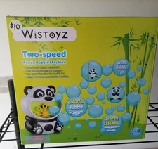 New Panda Bubble Machine Set Toy Toddlers Party Summer Fun Includes Bubbles