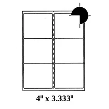 4x3.33'' Shipping Labels - 6 Labels Per Page - 600 Shipping Labels