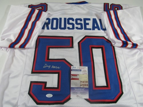 Greg Rousseau Buffalo Bills Signed Autograph Custom Authentic Style Jersey JSA - Picture 5 of 6