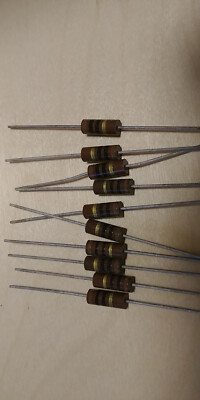 10pcs Allen Bradley 10 ohm 1 Watt Carbon Comp 5% Resistors