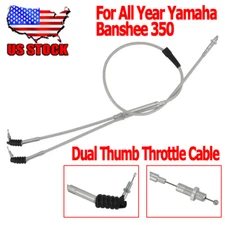 US Dual Thumb Throttle Cable For Banshee 28-34mm Mikuni 33-39mm Keihin PWK Carbs