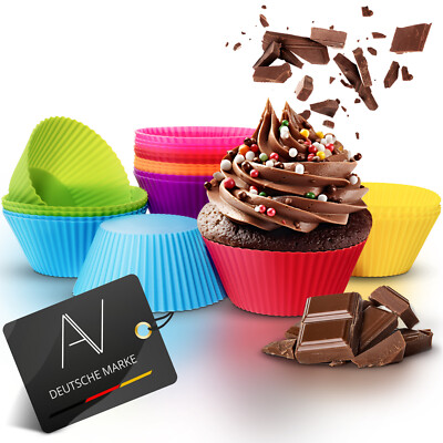 AVANA Große Silikon Muffinformen BPA-Frei Muffin Cupcake Muffinförmchen 20er Set