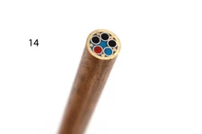 6"CUSTOM MOSAIC PIN 8.02 MM BRASS KNIFE MAKING HANDLE SCALES GRIPS KNIFE AH-.14