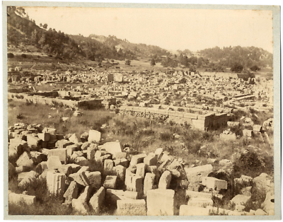 Tirage Albuminé Vintage Du Parthénon Athènes - Format 21x27 Cm - Circa 1880