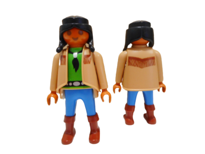 PLAYMOBIL VINTAGE 1974 COWBOY E INDIANI Con CAVALLI E SUPPORTI EUR 13 - Foto 9