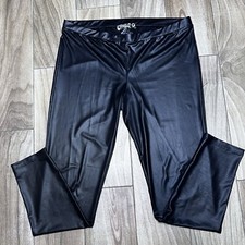G By Guess Black Matte Skinny-Fit Cropped Leggings, Size: Large