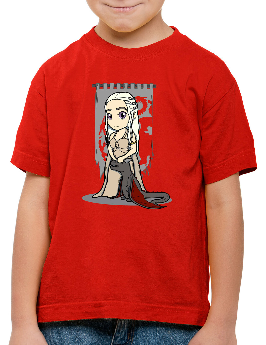ALTRA T shirt madre dei draghi bambini chibi daenerys targaryen sette terre reali