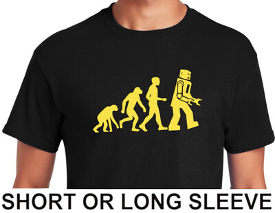 Theory Of Evolution With Robot Big Bang Theory Sheldon Cooper New Mens T-Shirt