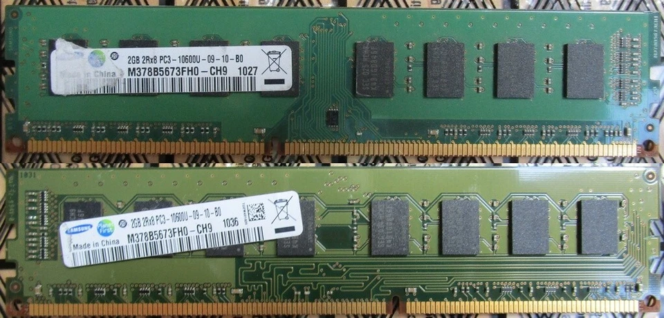 4GB Kit (2x 2GB) Samsung M378B5673FH0-CH9 DDR3 1333MHZ CL9 Arbeitsspeicher