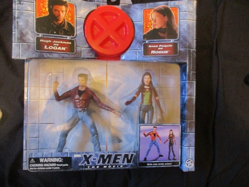 vintage x men the movie rogue vs logan twin pack set toybiz wolverine 2000