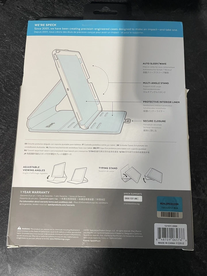 Speck Balance Folio Protective case iPad 9.7" iPad pro/ iPad air/ air 2 - Gray - Image 2 of 2