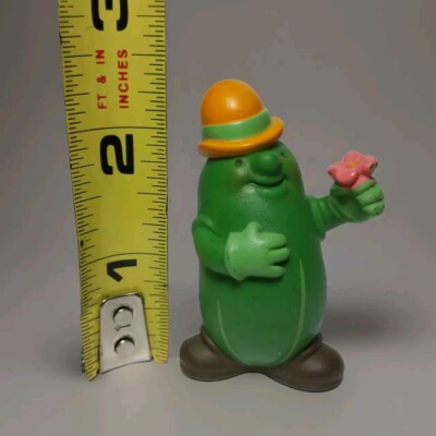 Vintage 1985 AVON Somersaults Herby Derby Mini Doll Cucumber Pickle Figure 2.5''
