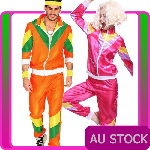 Couple 80s Shell Suit Tracksuit Costume 1980s Height Of Fashion