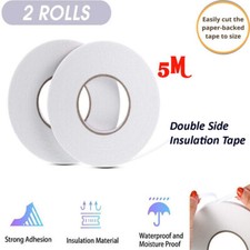 2 X 5M Door Tape Weather Foam Double Door Draught Excluder Seal Strip Insulation