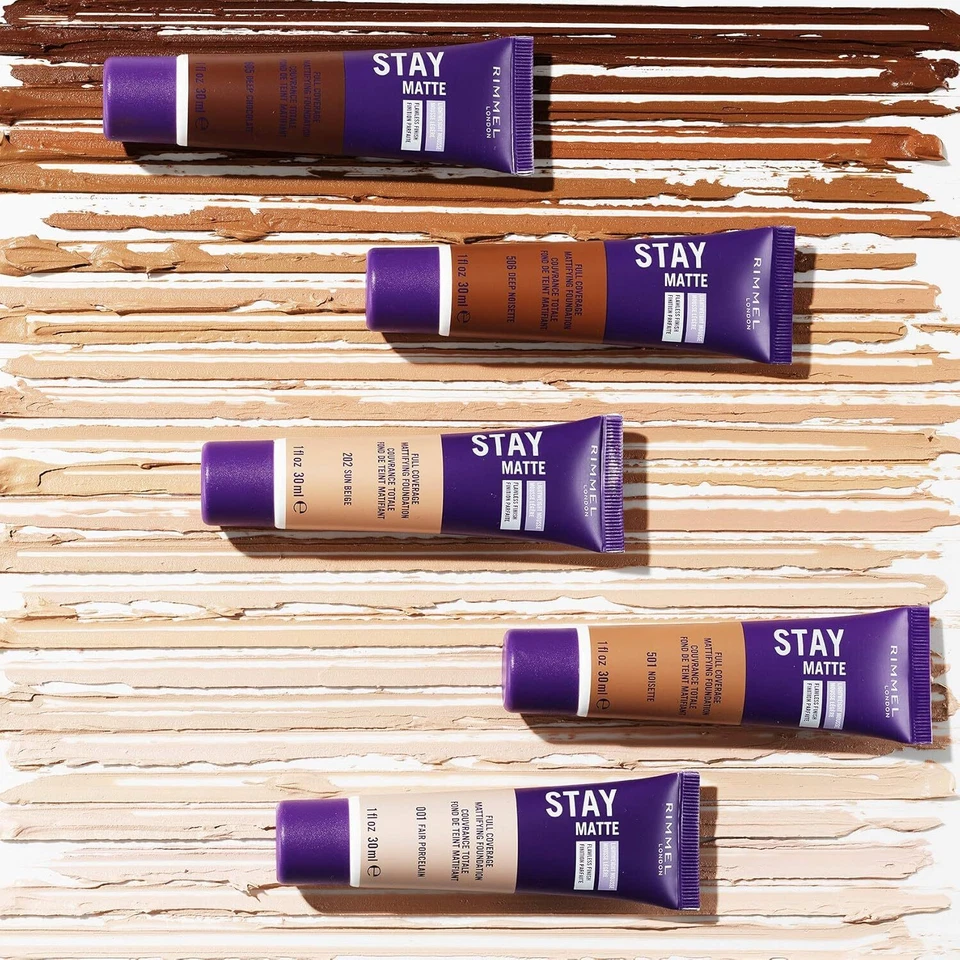 Rimmel London Stay Matte Liquid Mousse - 201 Classic Beige - Foundation 1oz - Image 4 of 4