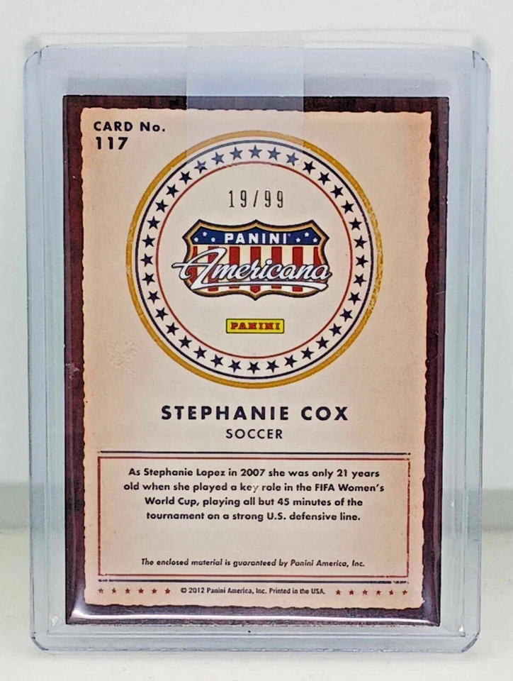 Americana Heroes & Legends Elite Materials 2012 prueba de bronce Stephanie Cox #117 Foto 2 de 2
