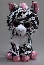 Ty FLIPPABLES Sequins Beanie Boos 6” ZOEY the Zebra Stuffed Animal Plush