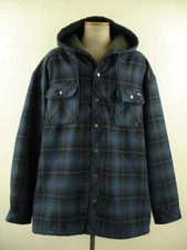 Dickies Mens 3XL Twin Polar Fleece Lined Work Jacket Hooded Bonded Overshirt NWT