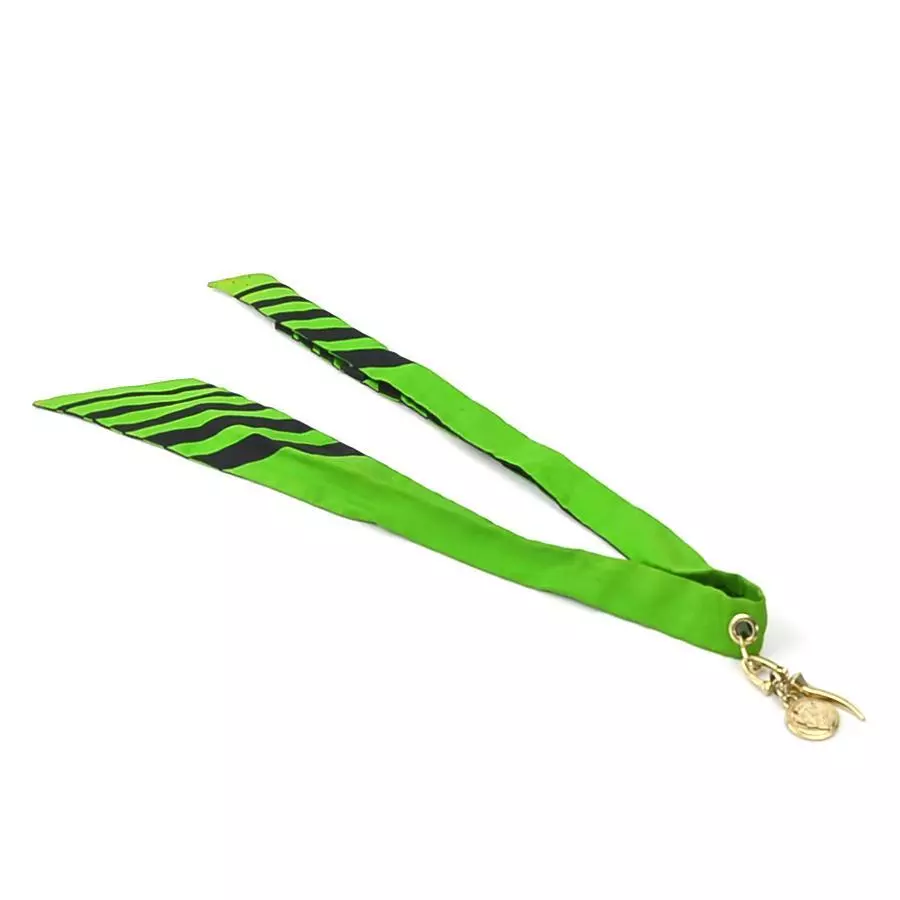 GUCCI Authentique foulard soie métal vert noir or fabriqué en Italie 80 cm x 5 cm VN02