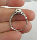 Art Deco 18K White Gold Diamond Filigree Engagement Ring Size 6.25 R20 — photo 6