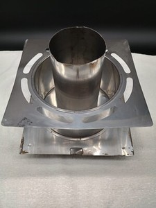 Wall Gas Vent Plate 4" Stainless Steel with 7" Opening (1.5" Space) USED