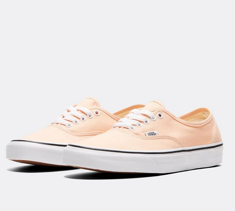 Mens Vans Authentic Trainer Bleached Apricot True White UK