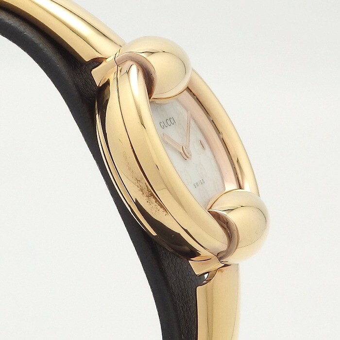 GUCCI 1400L GF Quartz Shell Women s Bangle Watch Used From GUCCI 1400L GF Quartz Shell Women s Bangle Watch Used From