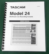 Tascam Model 24 Owners Manual: Comb Bound & Protective Covers!