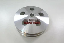 GM Aluminum 2 Groove Power Steering Pump Pulley Keyway SBC BBC Chevy 350 454
