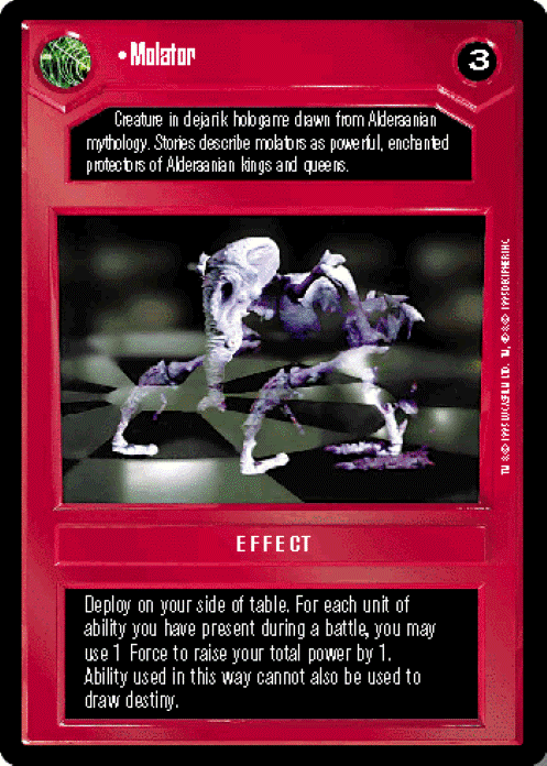 Star Wars CCG Limited Premiere BB M/NM Molator