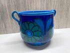 Ceramic Pottery Large Pot no Lid Blues Hand-Painted Vintage Made in Italy — photo 1