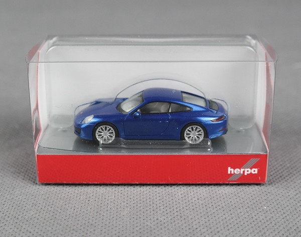 Herpa 038546-002 H0 1:87 -Porsche 911 Carrera 2 S Coupé, Saphirblau Metallic Neu-image