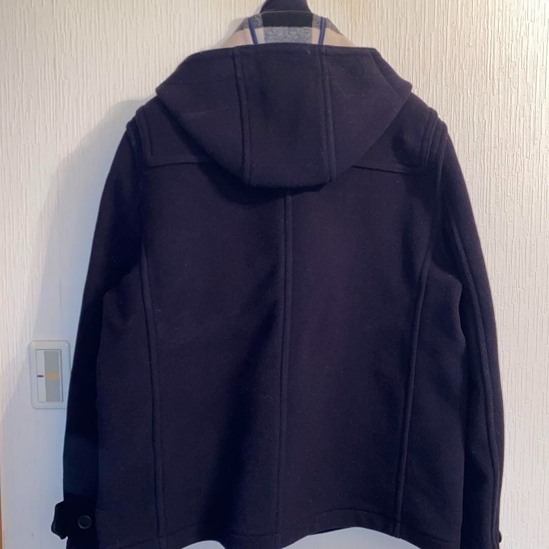 BURBERRY BRIT Duffle Coat Wool Men's Size XXL Navy Nova