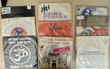 Lotto 10 dischi vinili 45 giri george harrison - the beatles