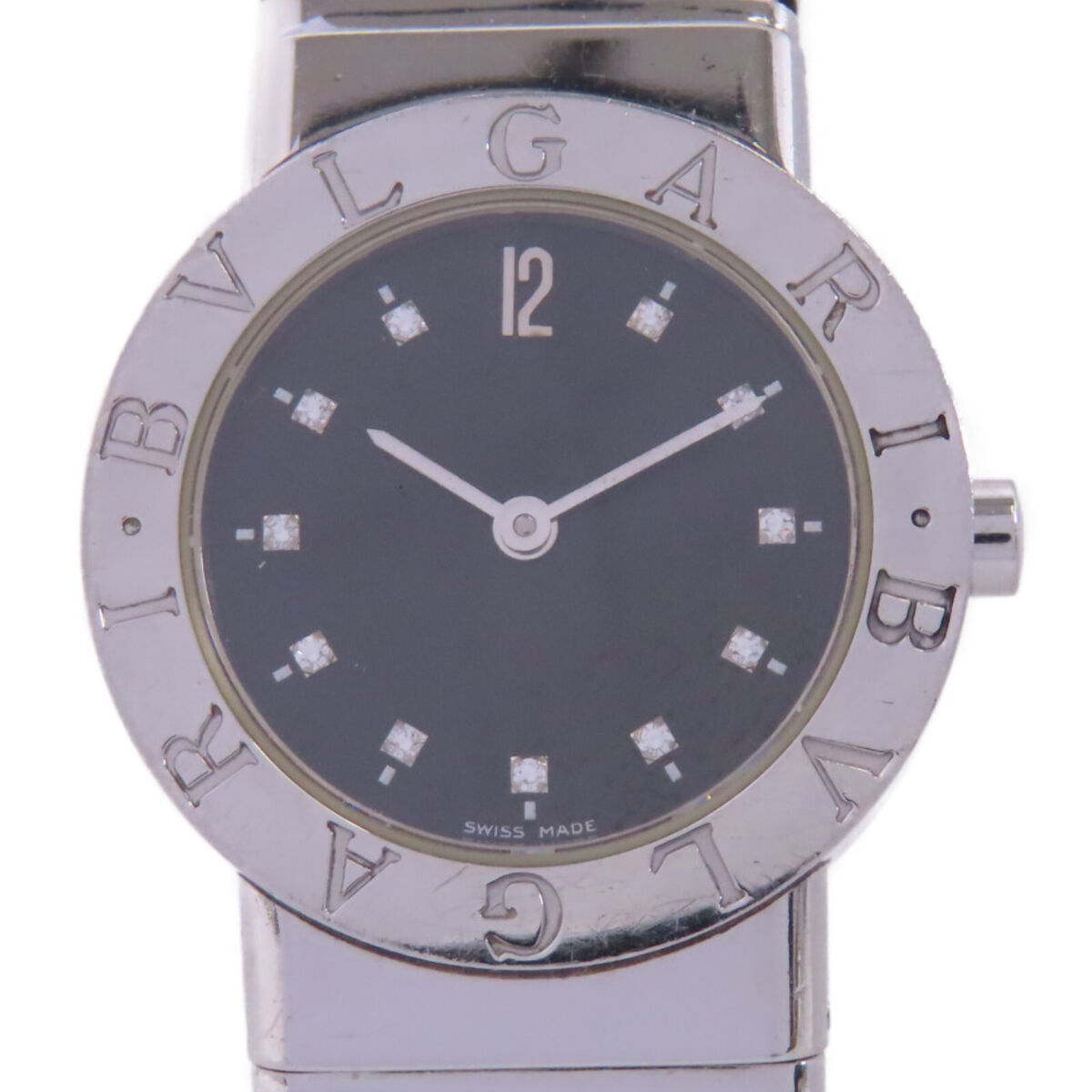 BVLGARI 25MM Quartz Watch BB 26 2T S Stainless Steel Black BVLGARI 25MM Quartz Watch BB 26 2T S Stainless Steel Black