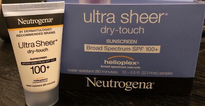 Neutrogena Ultra Sheer Dry-Touch SPF 100 Sunscreen Lotion Travel Sz X10 D/C HTF