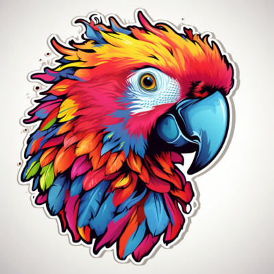 Pappagallo Sticker 4 adesivi auto sticker pappagallo animale tuning lunotto auto 9 x 9 cm ...