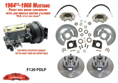 1964-66 Ford Mustang Front Power Disc Brake Conversion Kit - Low Profile Master