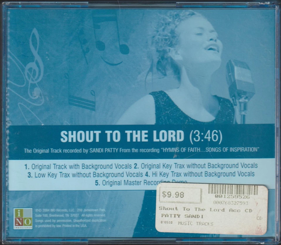 Sandi Patty Performance Trax Shout to the Lord CD Foto 3 de 3