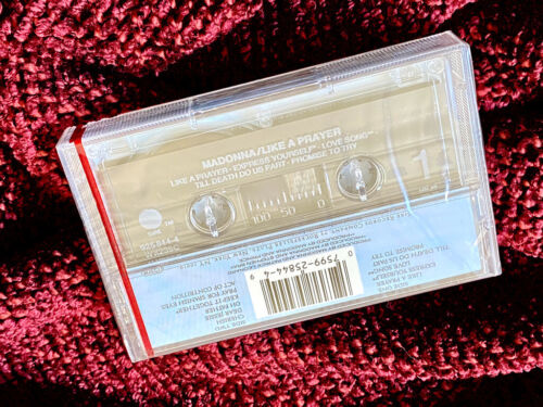 MADONNA SEALED RED STRIPE WRAP 1989 EU LIKE A PRAYER LP CASSETTE TAPE PROMO TAG - Picture 2 of 9