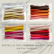 85 Colors Estella Polyester Shantung Satin Fabric