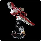 Display stand 3D-ENGV angled for Lego 75362 Ahsoka's T-6 + minifigs slots(A1102)