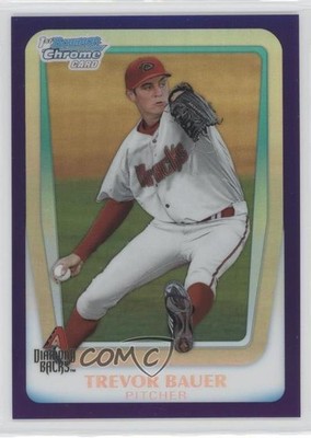 2011 Bowman Draft Chrome Prospects Retail Purple Refractor Trevor Bauer n0j